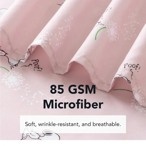 Berkshire Blanket Peanuts Snoopy Twin Sheet Set - 3 Pieces Make A Wish Spring - Picture 5 of 6